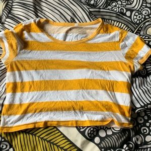 Pacsun striped cropped tshirt